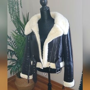 Urban Outfitters Shearling Moto Jacket